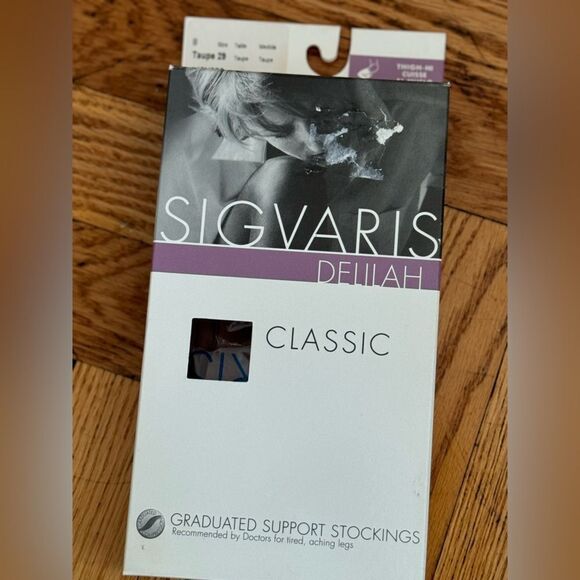 Sigvaris Delilah graduated Support stockings stock sz ll taupe nib - Picture 1 of 3